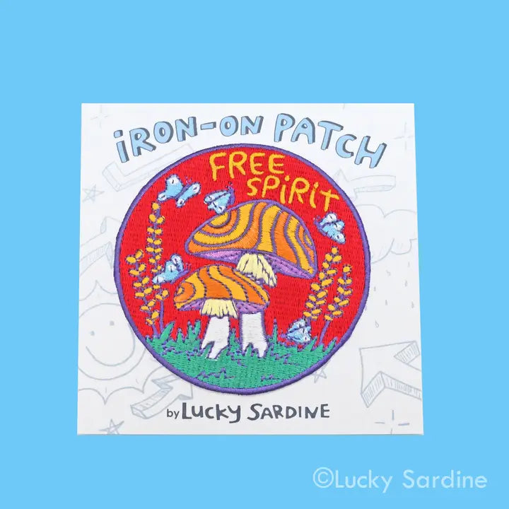 "Free Spirit" Mushroom Embroidered Patch