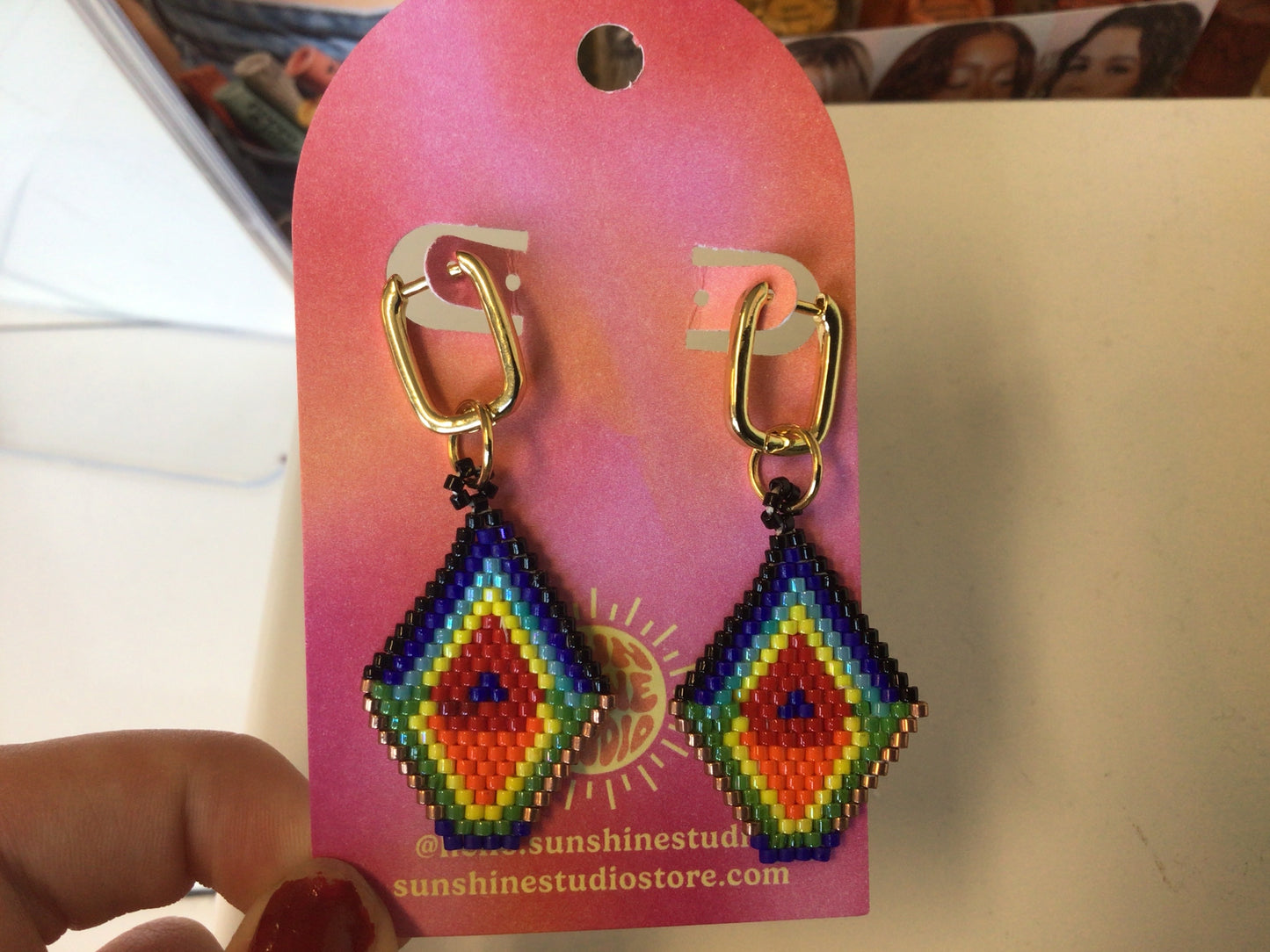 Unique Beaded Colorful Earrings