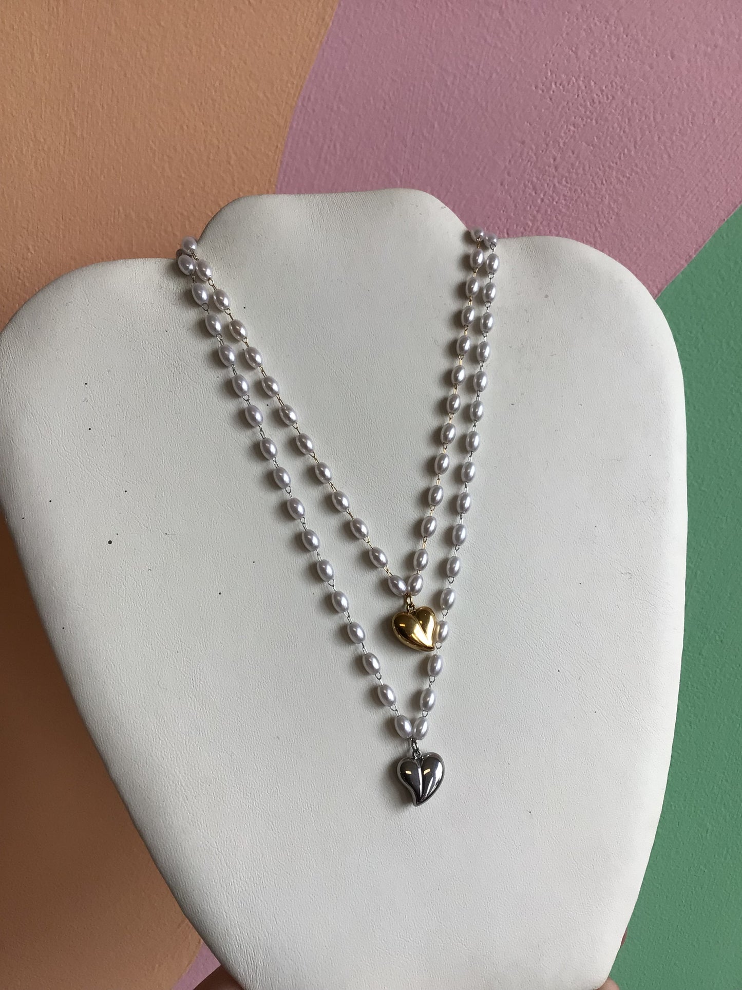 Sweet Pearl Chain With Heart Charm