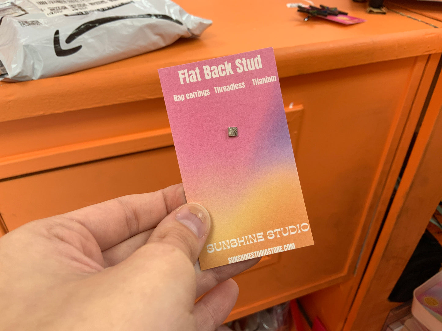 Diamond Ray Flat Back Stud
