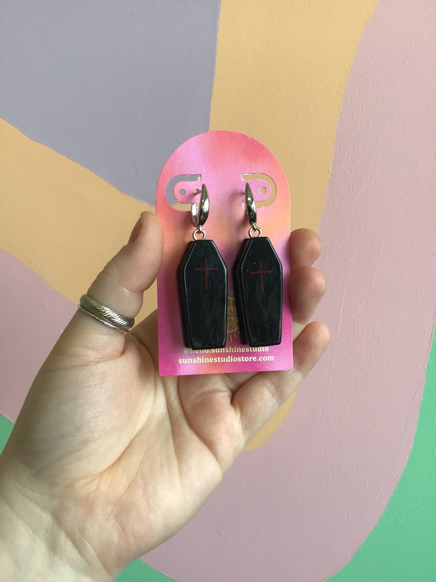 Killer Style Coffin Dangle Earrings