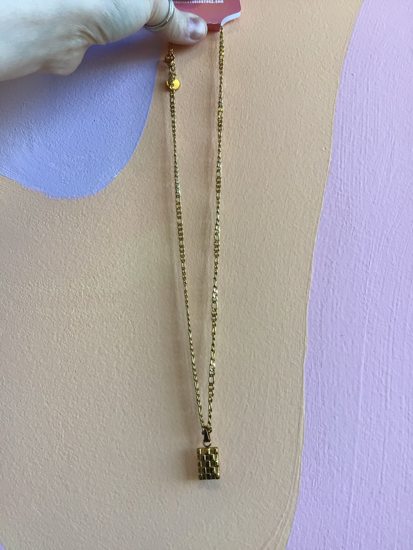 Titanium charm necklace