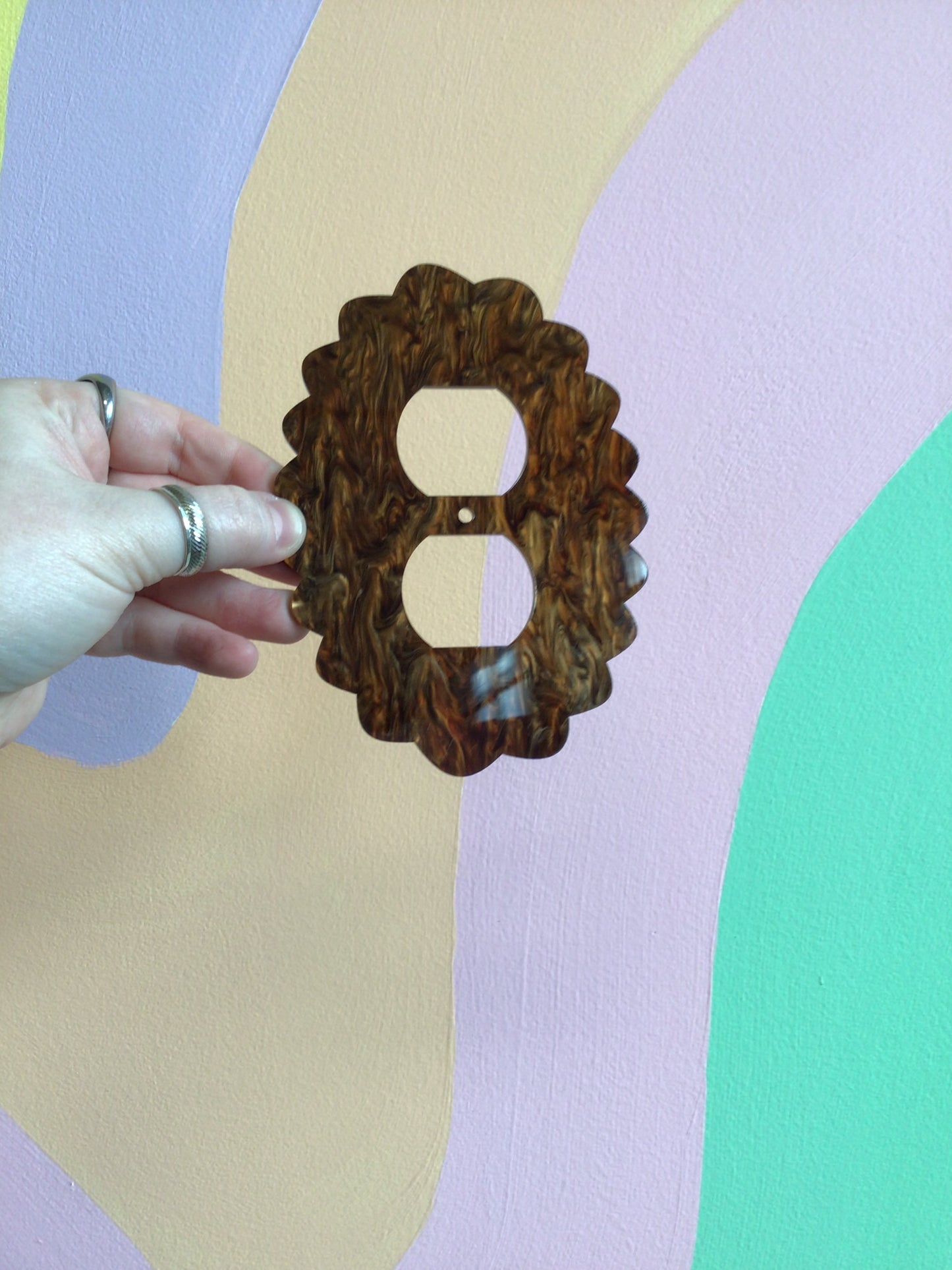 Brown Marble Outlet Covers