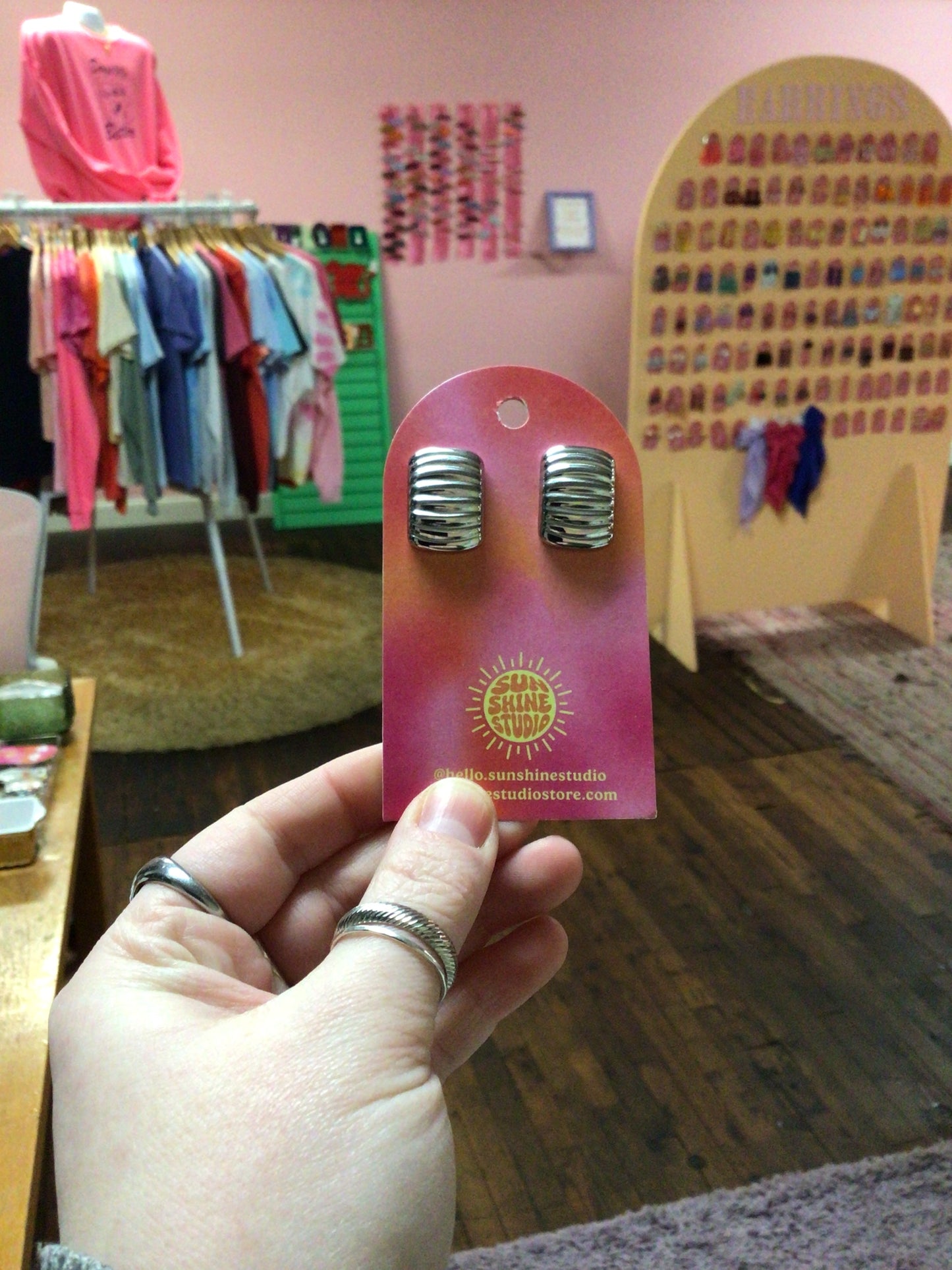 Ripple Titanium Studs