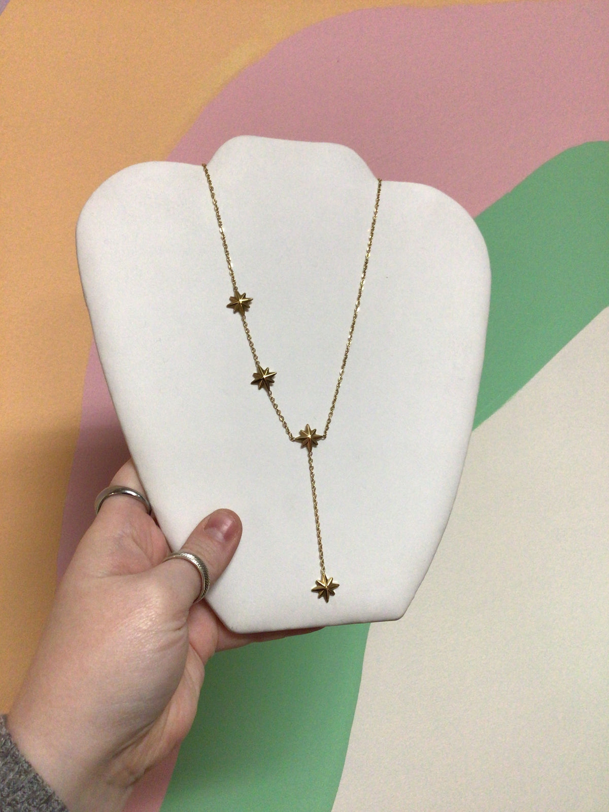 Covered in Starlight Titanium Lariat Necklace