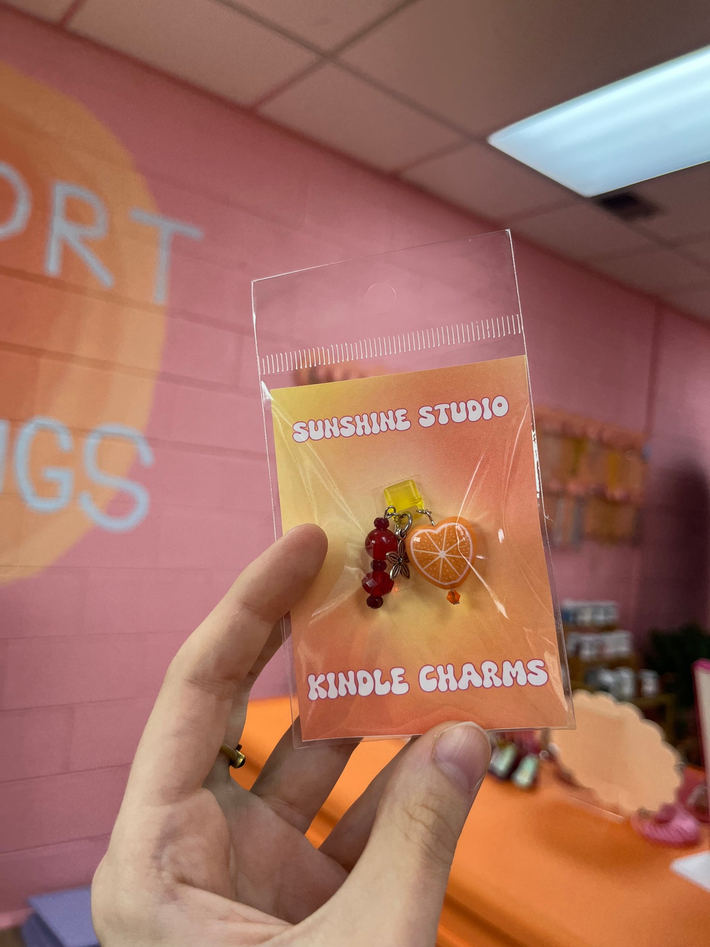 Tangerine Kindle Charm