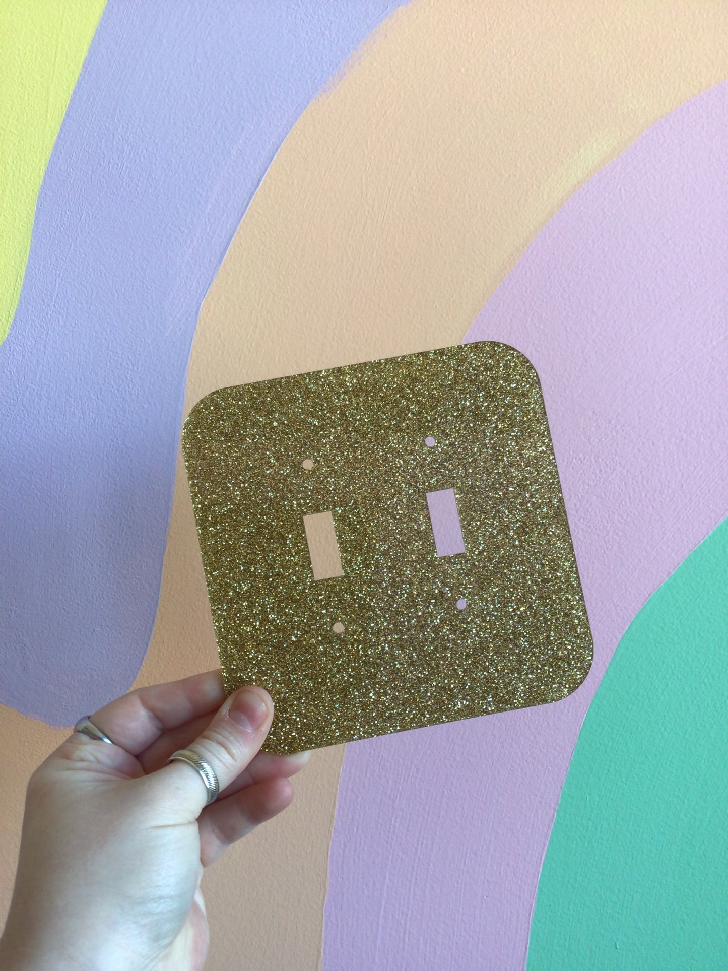 Gold Glitter Outlet Covers