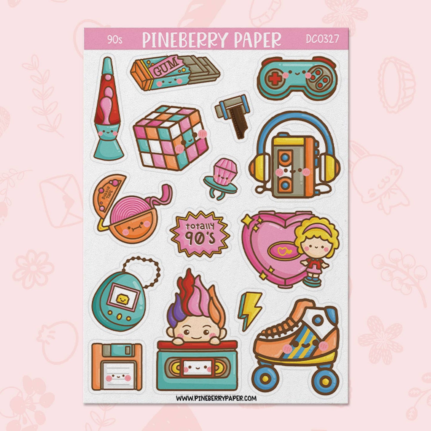 Totally 90s Sticker Sheet: 1 sheet