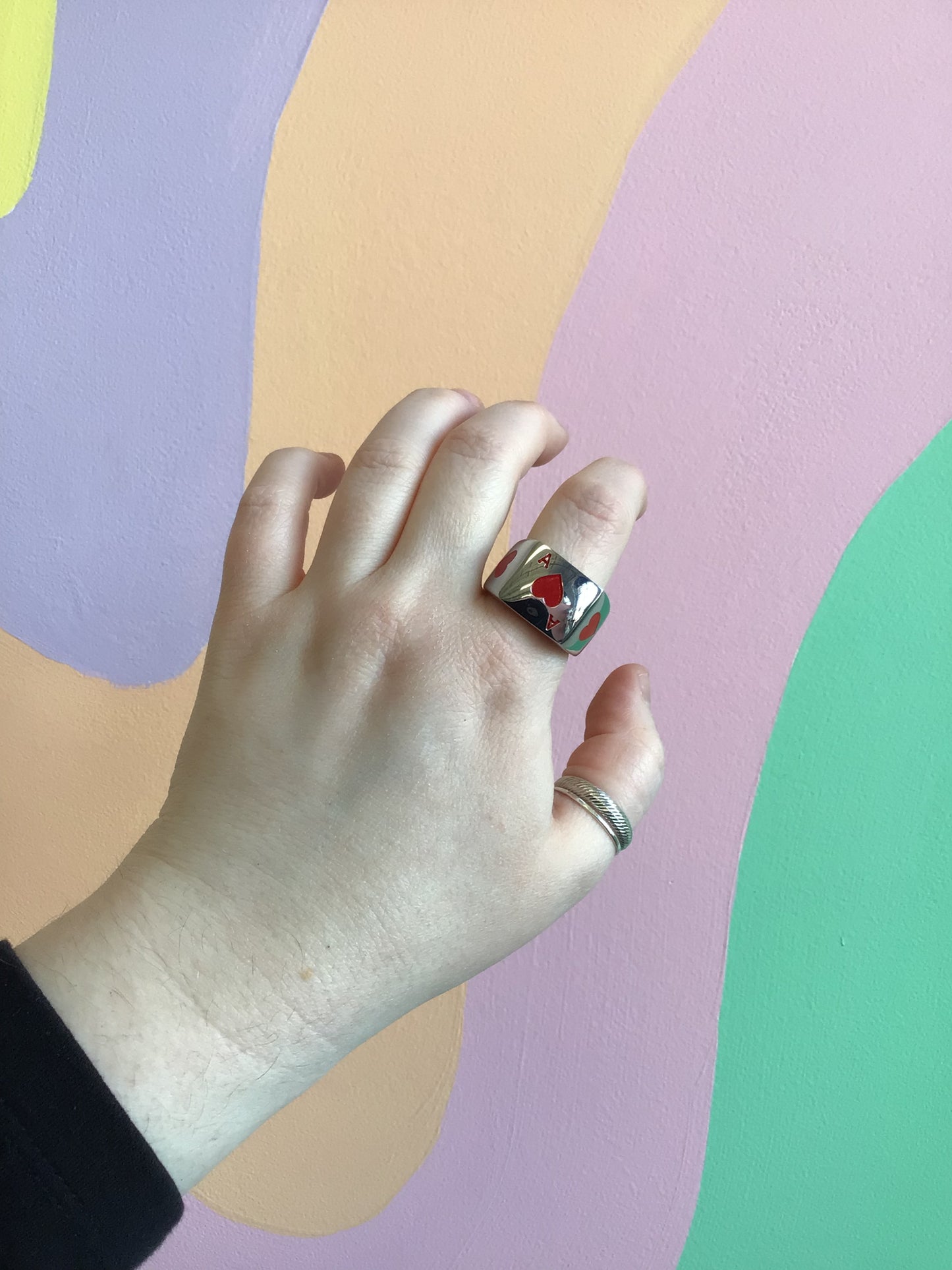 Titanium Ace Chunky Ring