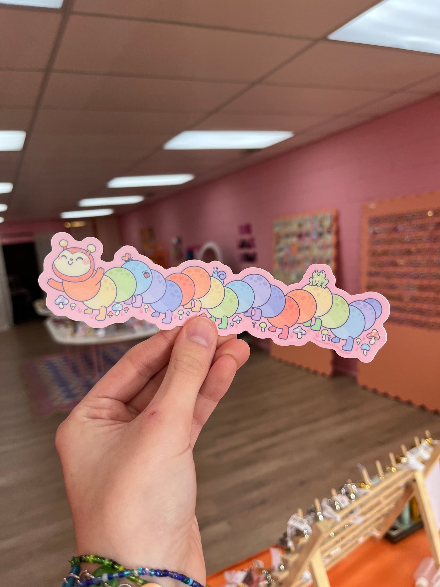 Rainbow Caterpillar Jumbo Sticker