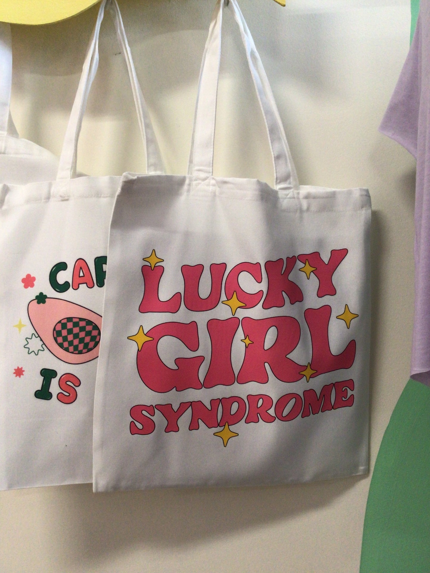 Colorful Graphic Print Tote bags