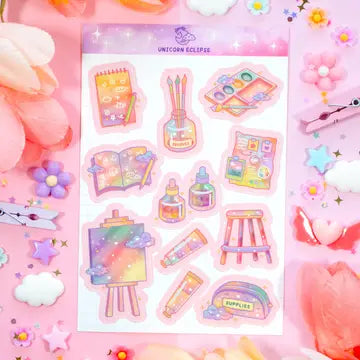 Pastel Painter Sticker Sheet