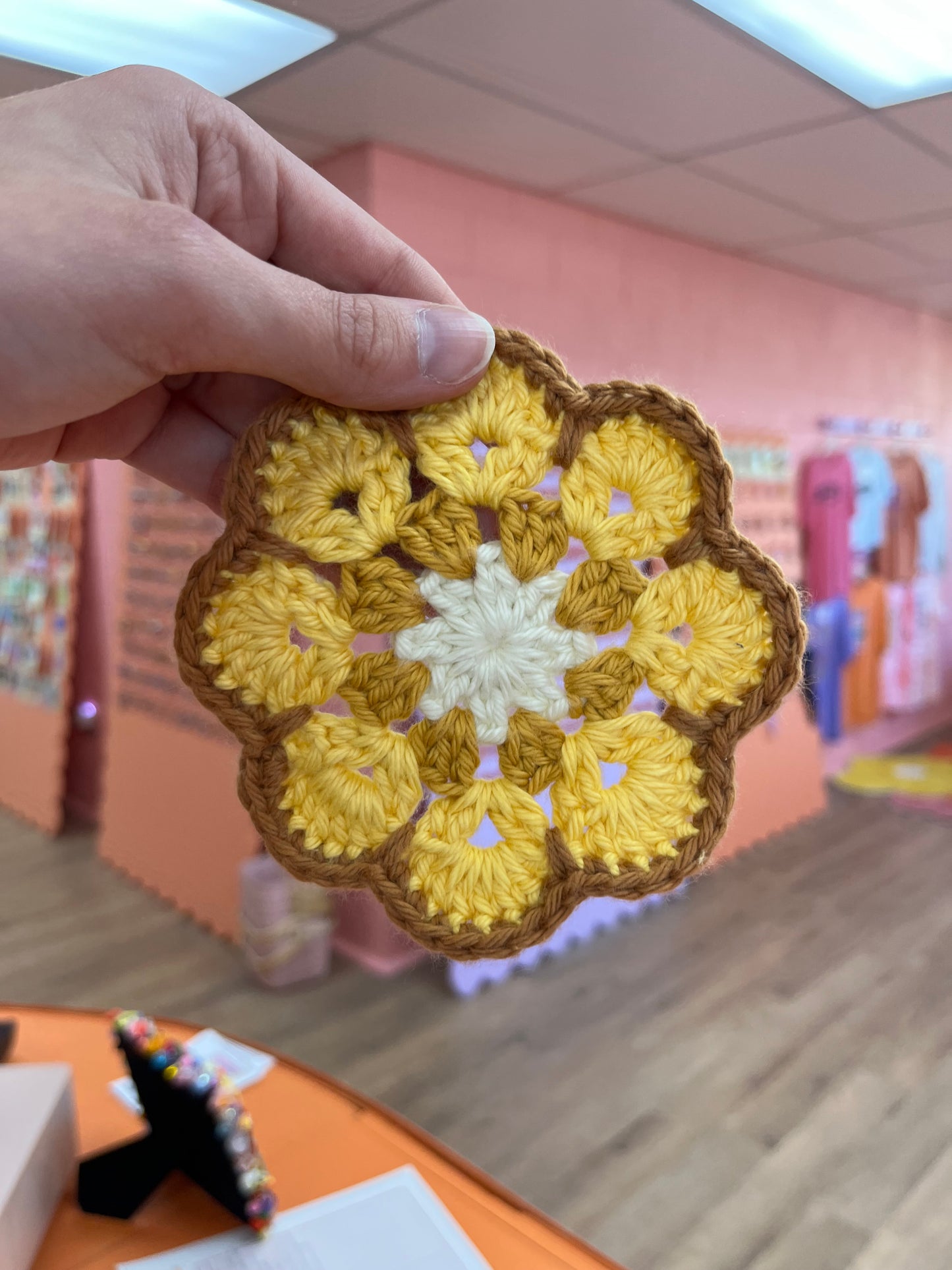 Crochet Flower Coaster