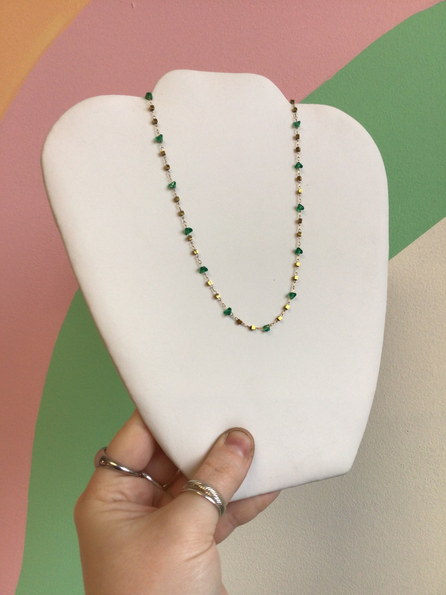 Delicate Stone Layering Necklace