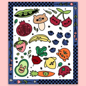 Animals as Fruit Sticker