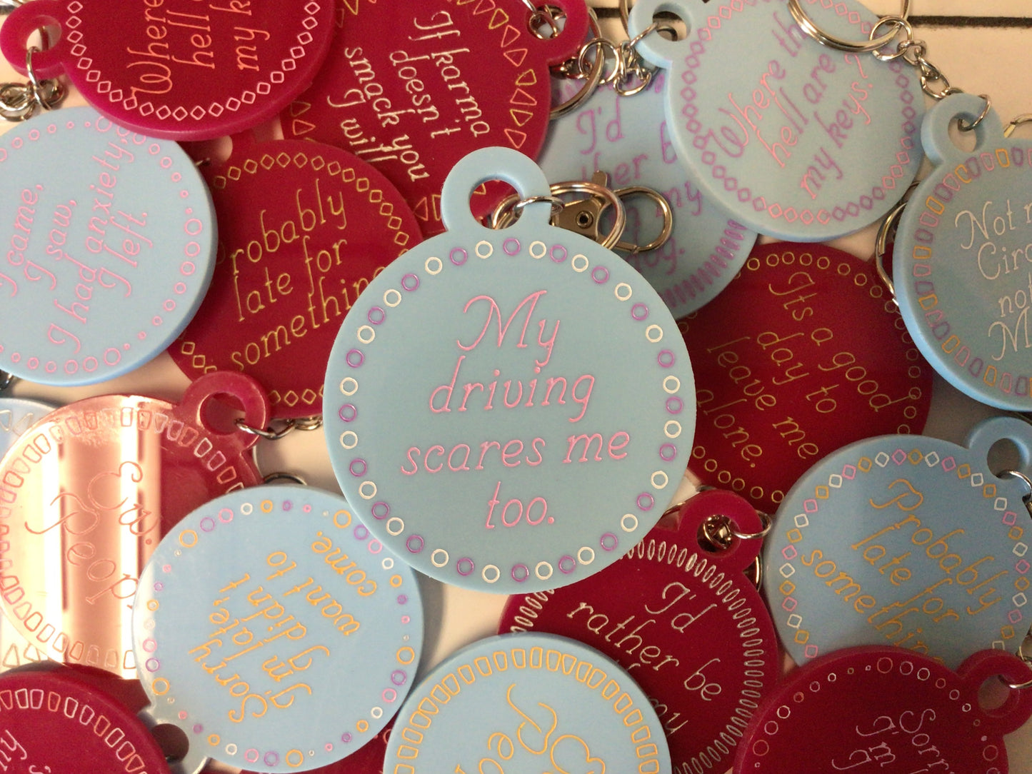 My Driving Scares Me Too Keychain