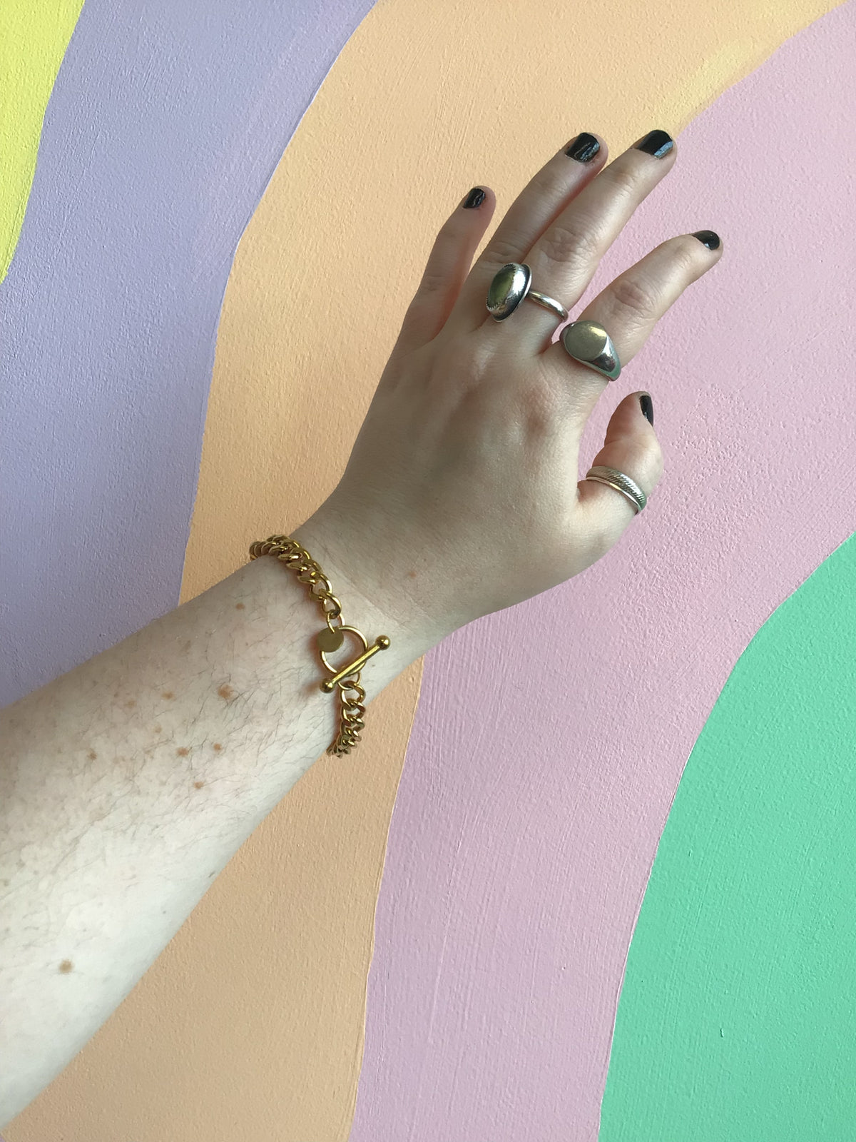 Chunky Titanium Cuban Chain Bracelet