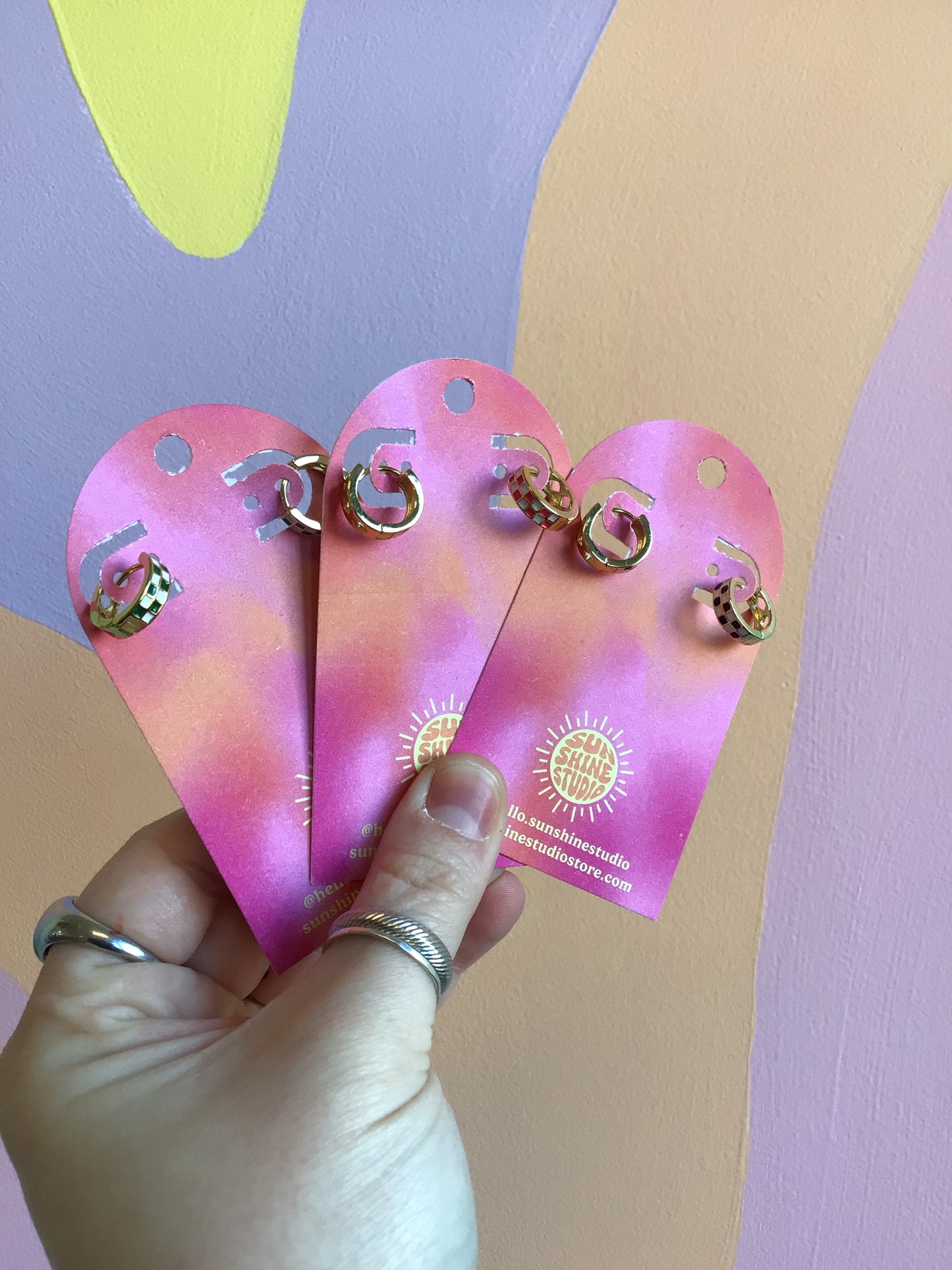  Nickel-free Checkered Hoops 