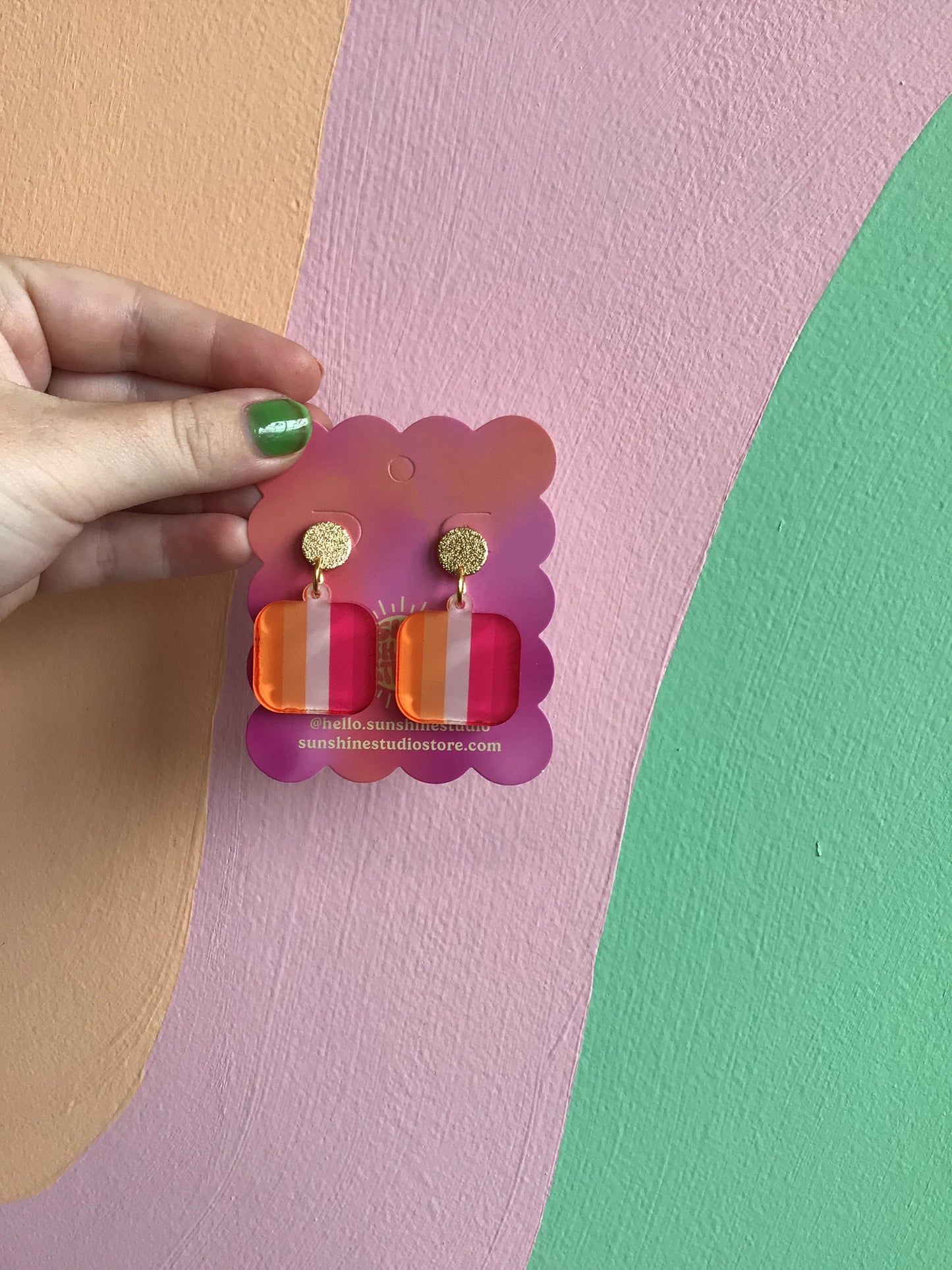 Lesbian Flag Earrings