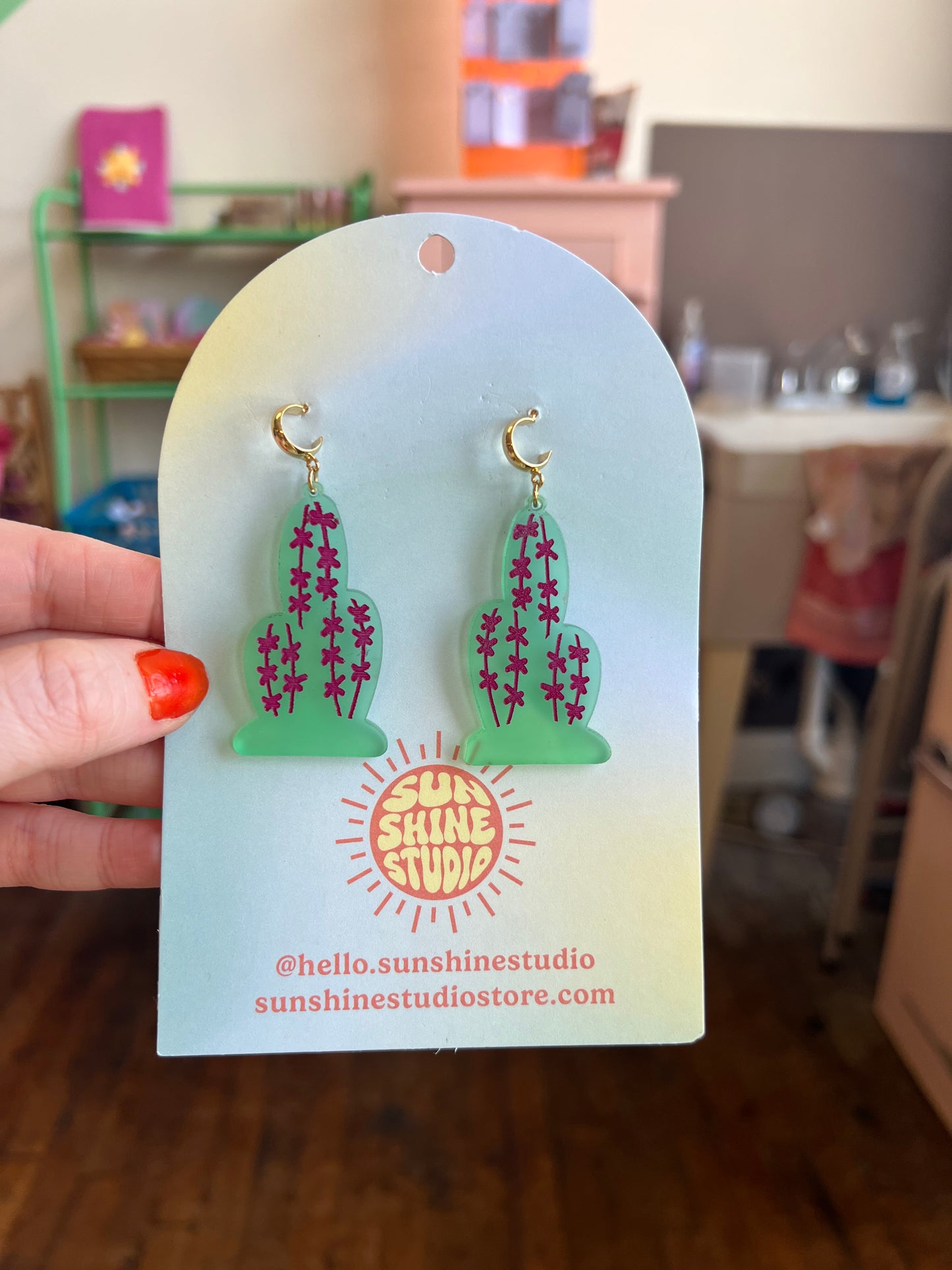 Prickly Pear Cactus Earrings