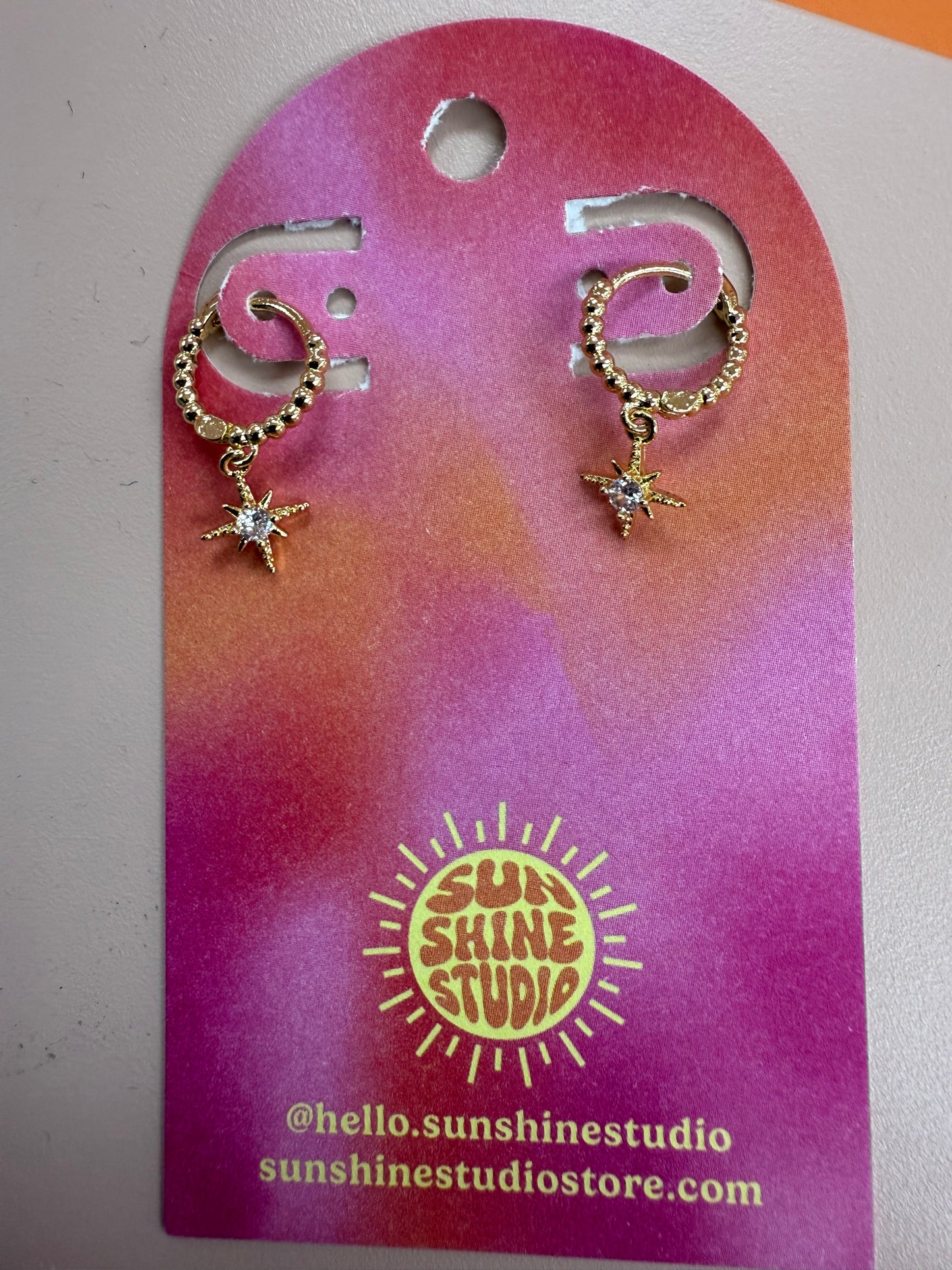 Star Gem Mini Hoops