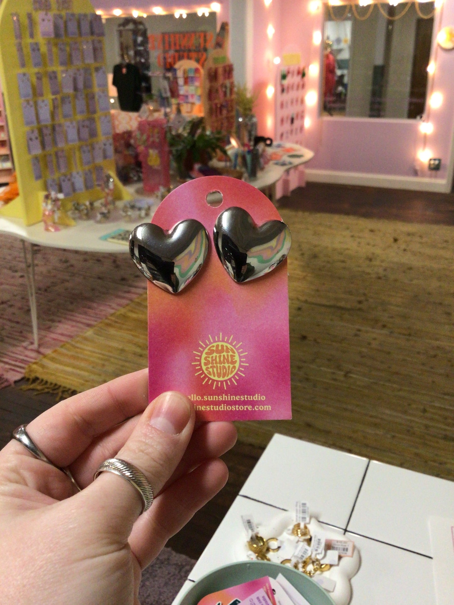 Statement Heart Titanium Studs