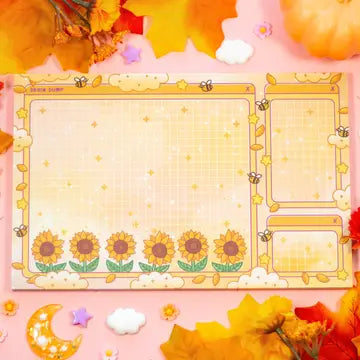 Bumbling Brain Dup - Yellow Bee Planner Pad