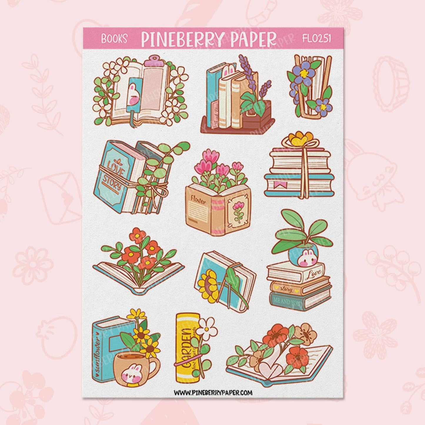 Spring Books Sticker Sheet