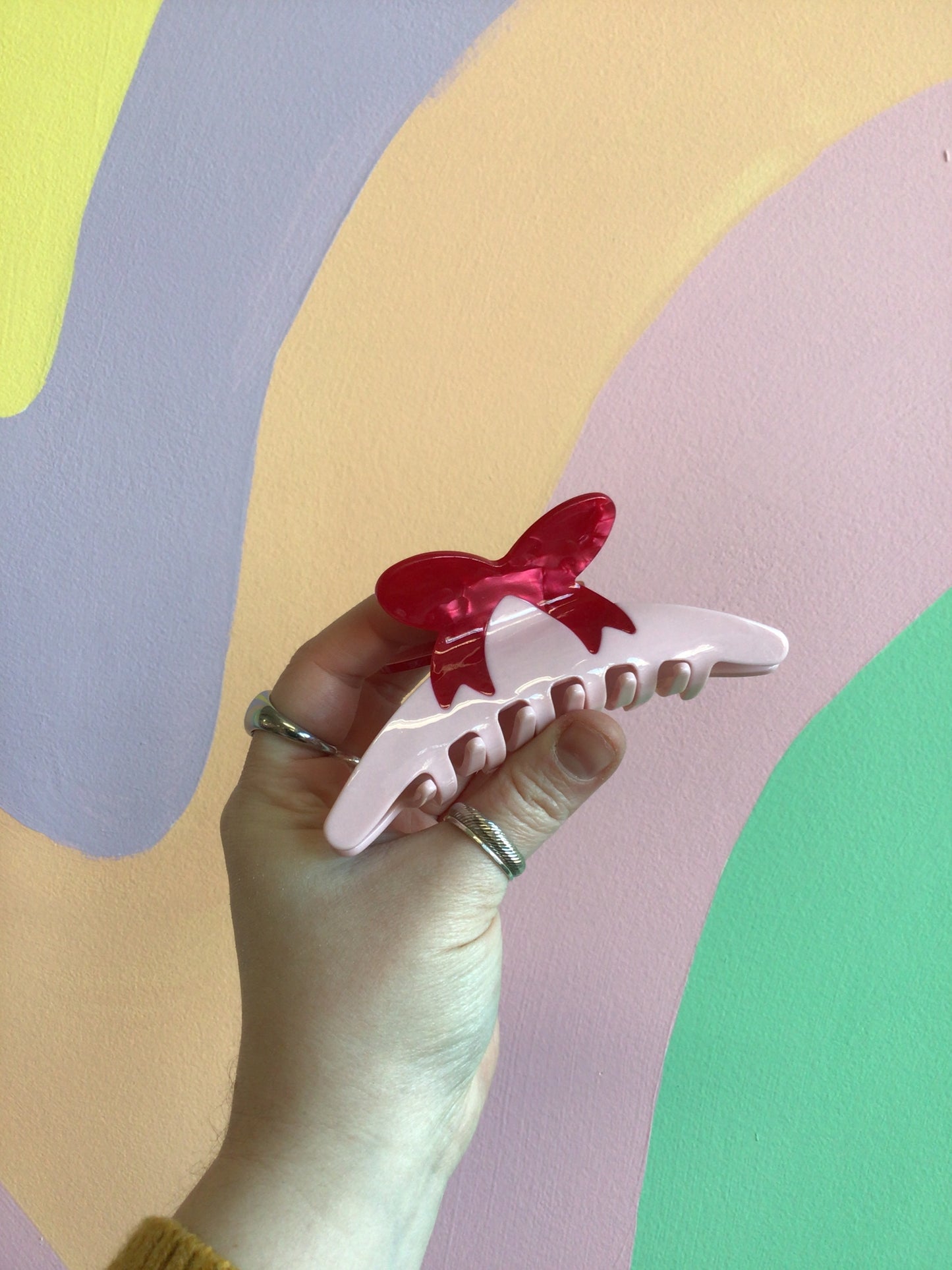 Cheery Bow Hair Claw