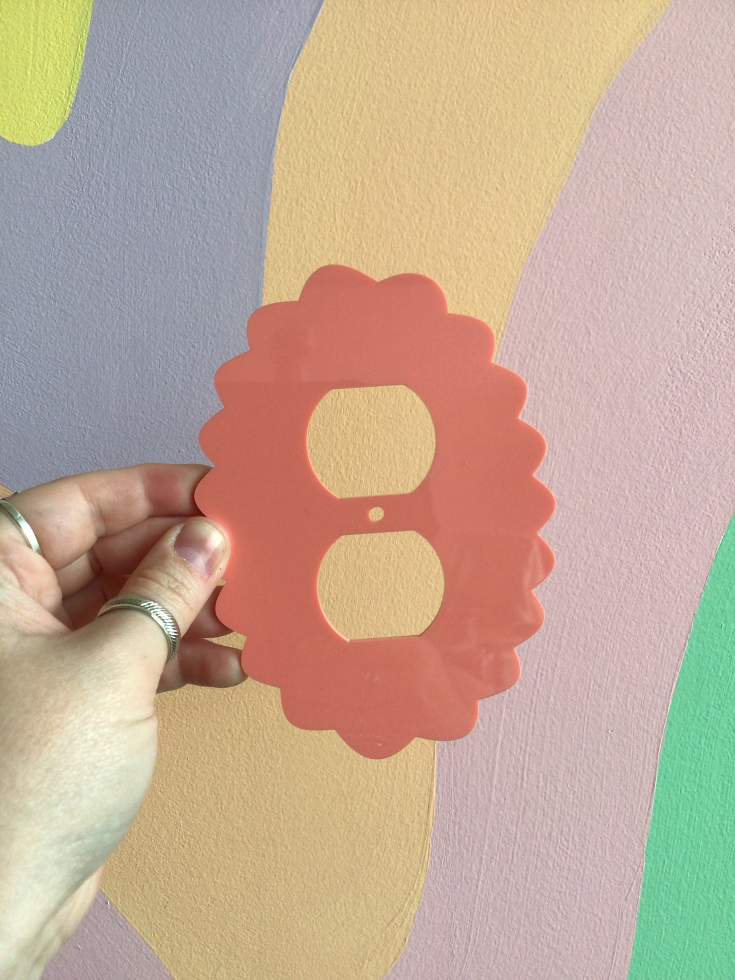Salmon Acrylic Outlet Covers