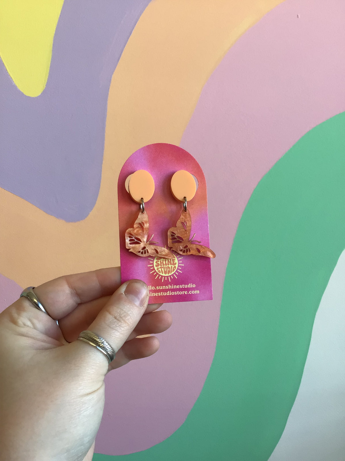 Clip-On Butterfly Earrings