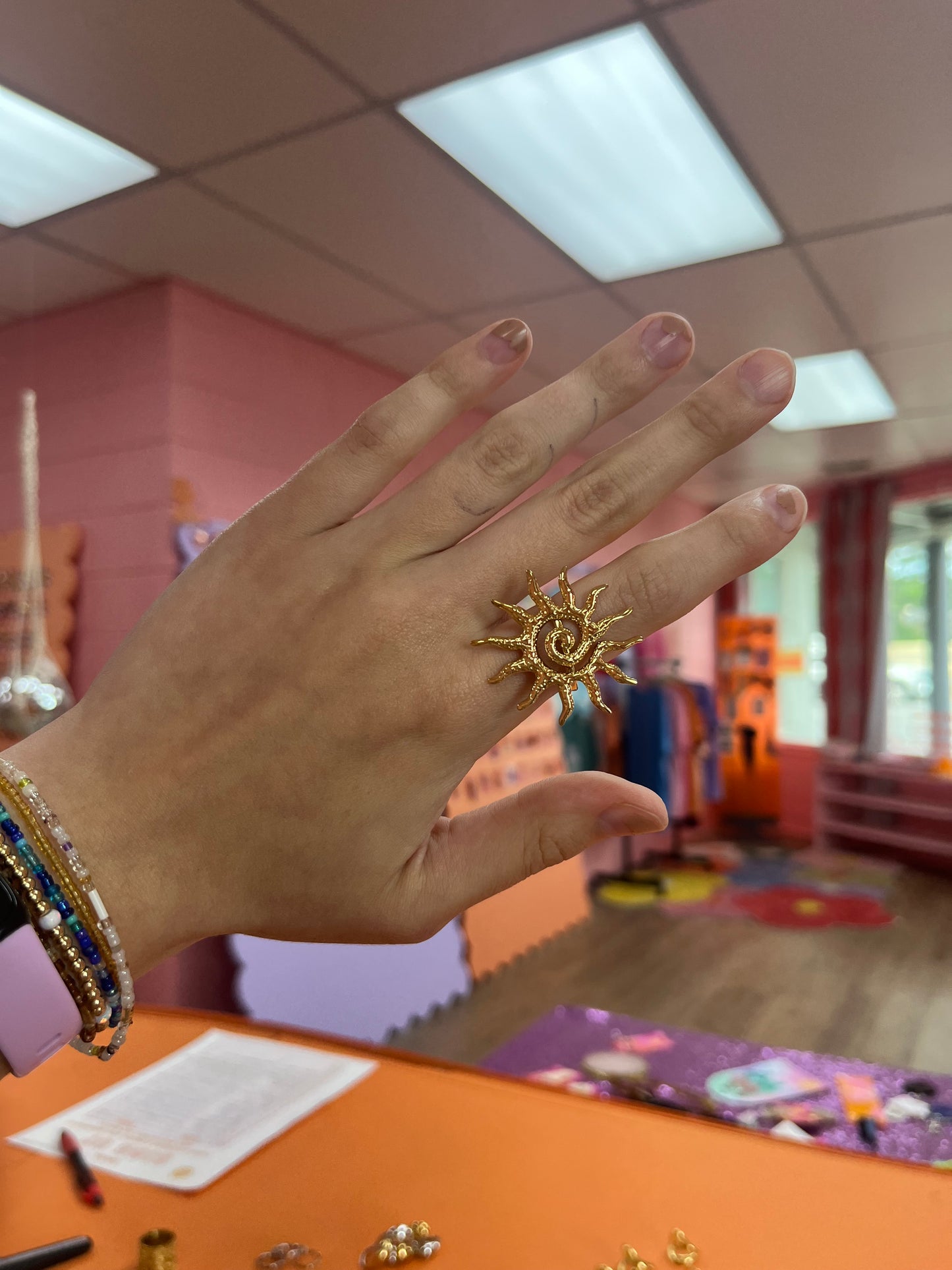 Sunshiny Titanium Ring