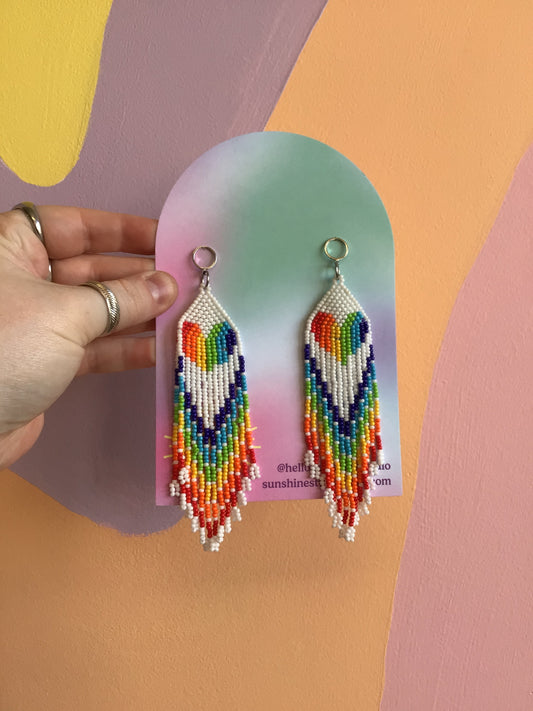 Beaded Rainbow Festival Earrings