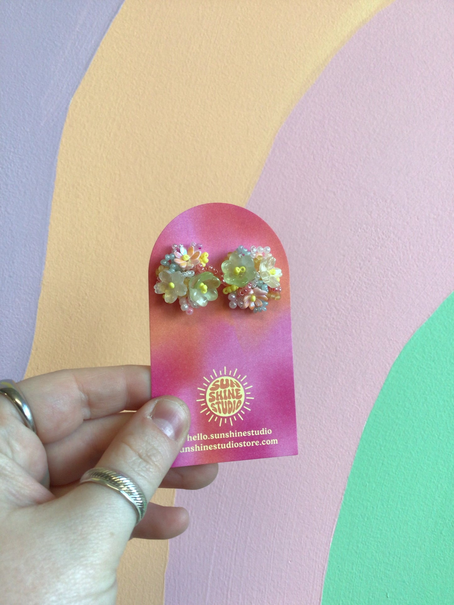 Beaded Bouquet Studs