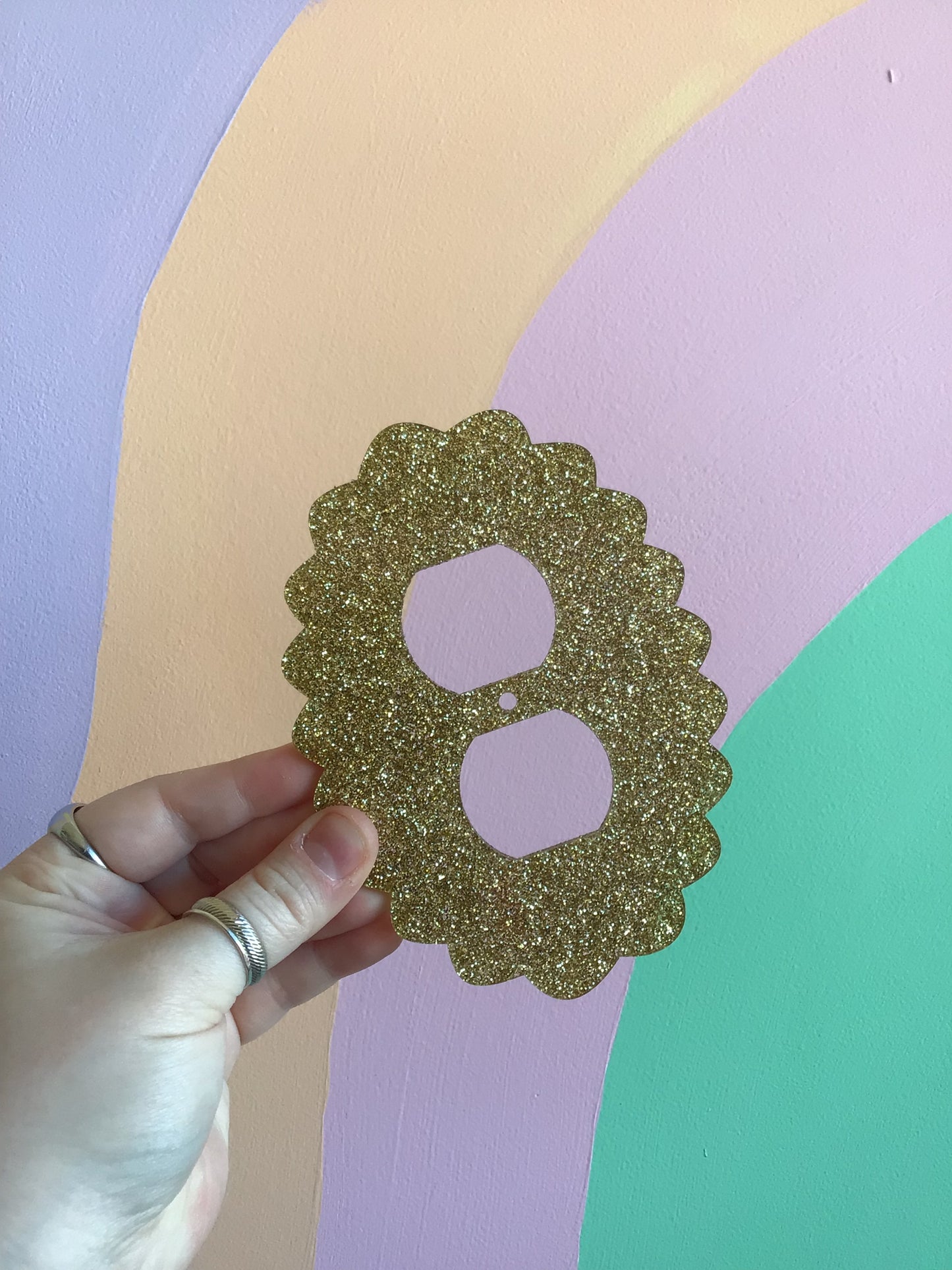 Gold Glitter Outlet Covers