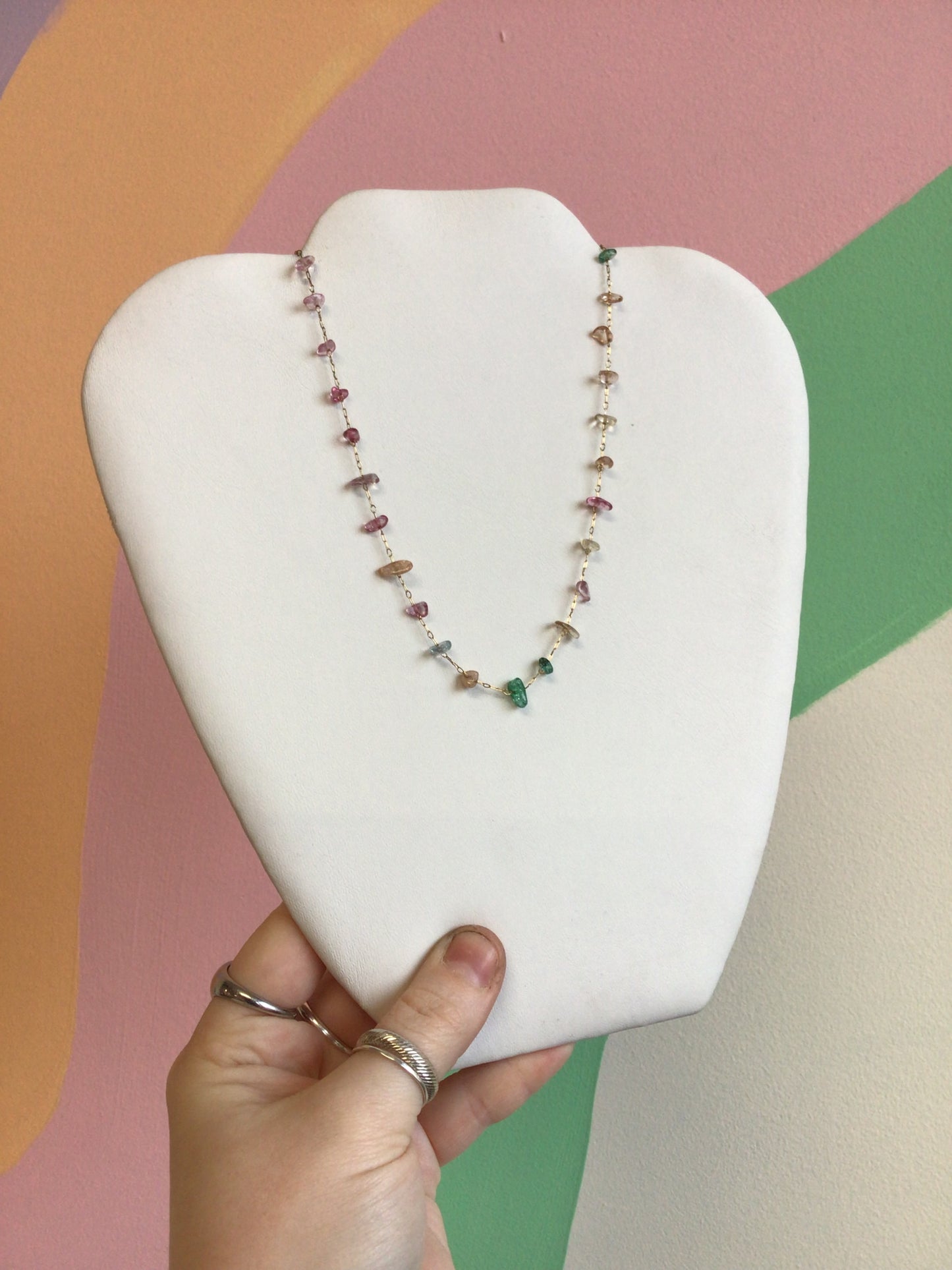 Delicate Stone Layering Necklace