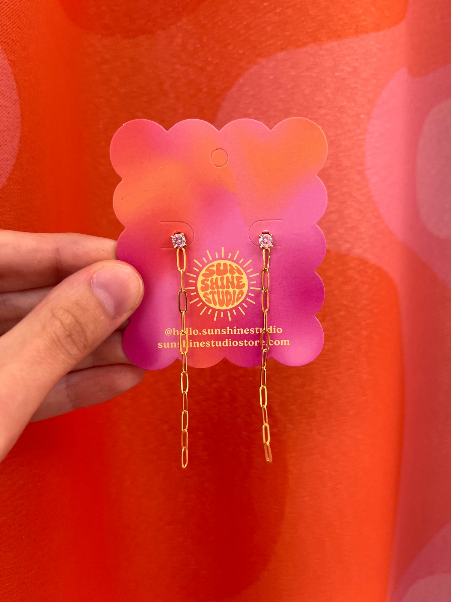 Paperclip Stud Earring