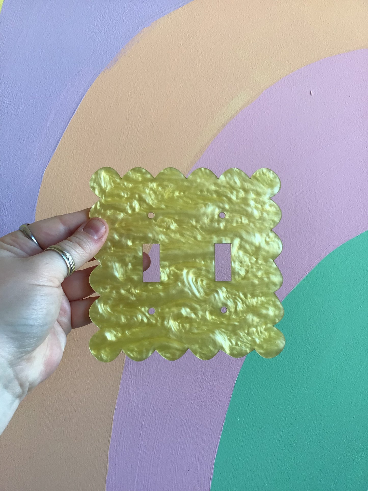 Buttercup Marble Outlet Covers