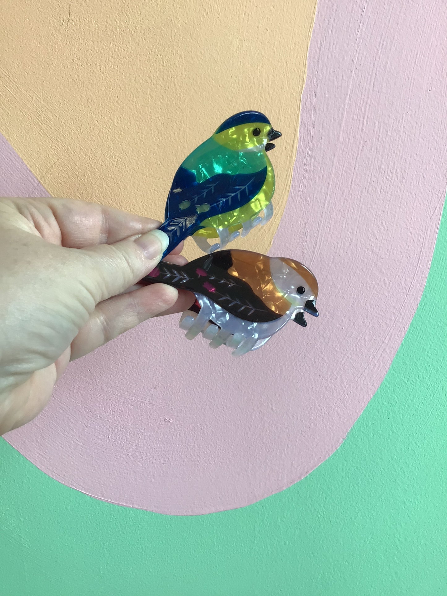 Sparkly Bird Hair Claws