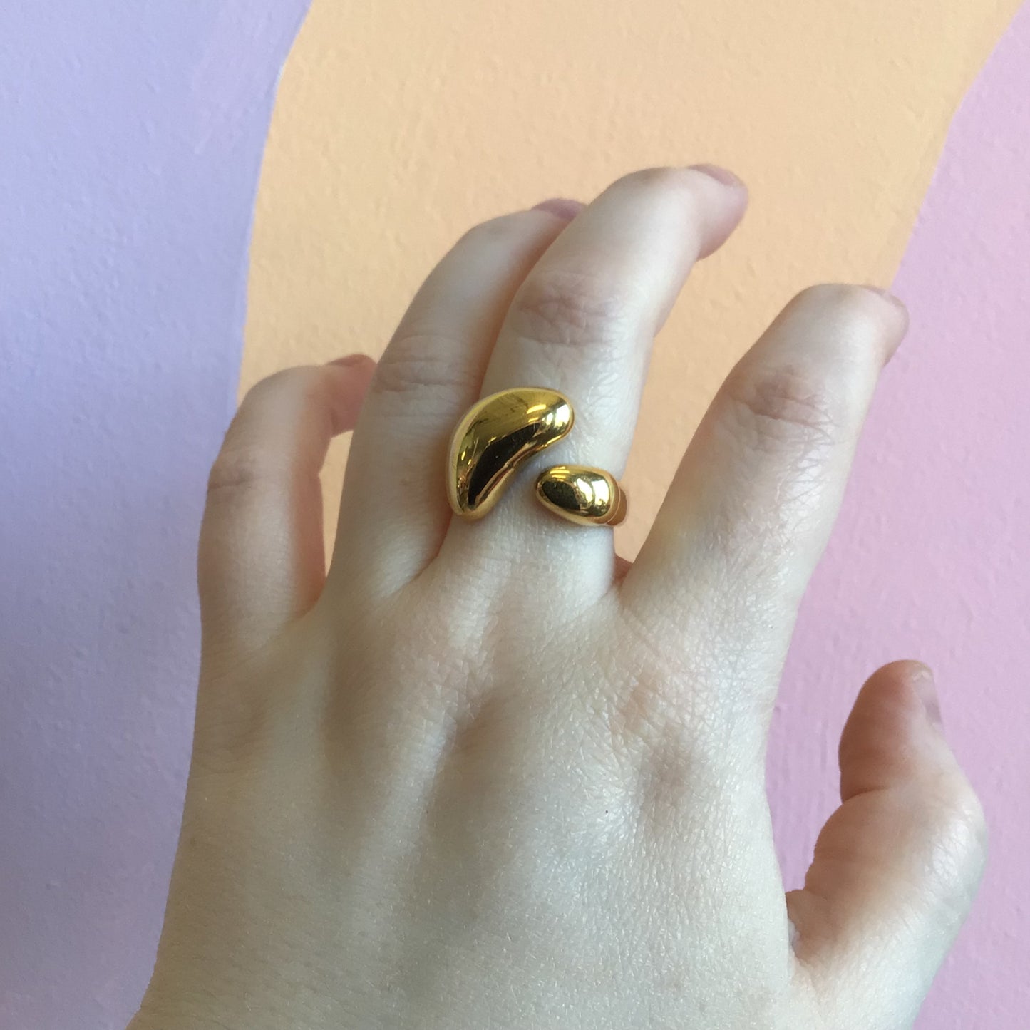 Stacked Stones Titanium Ring