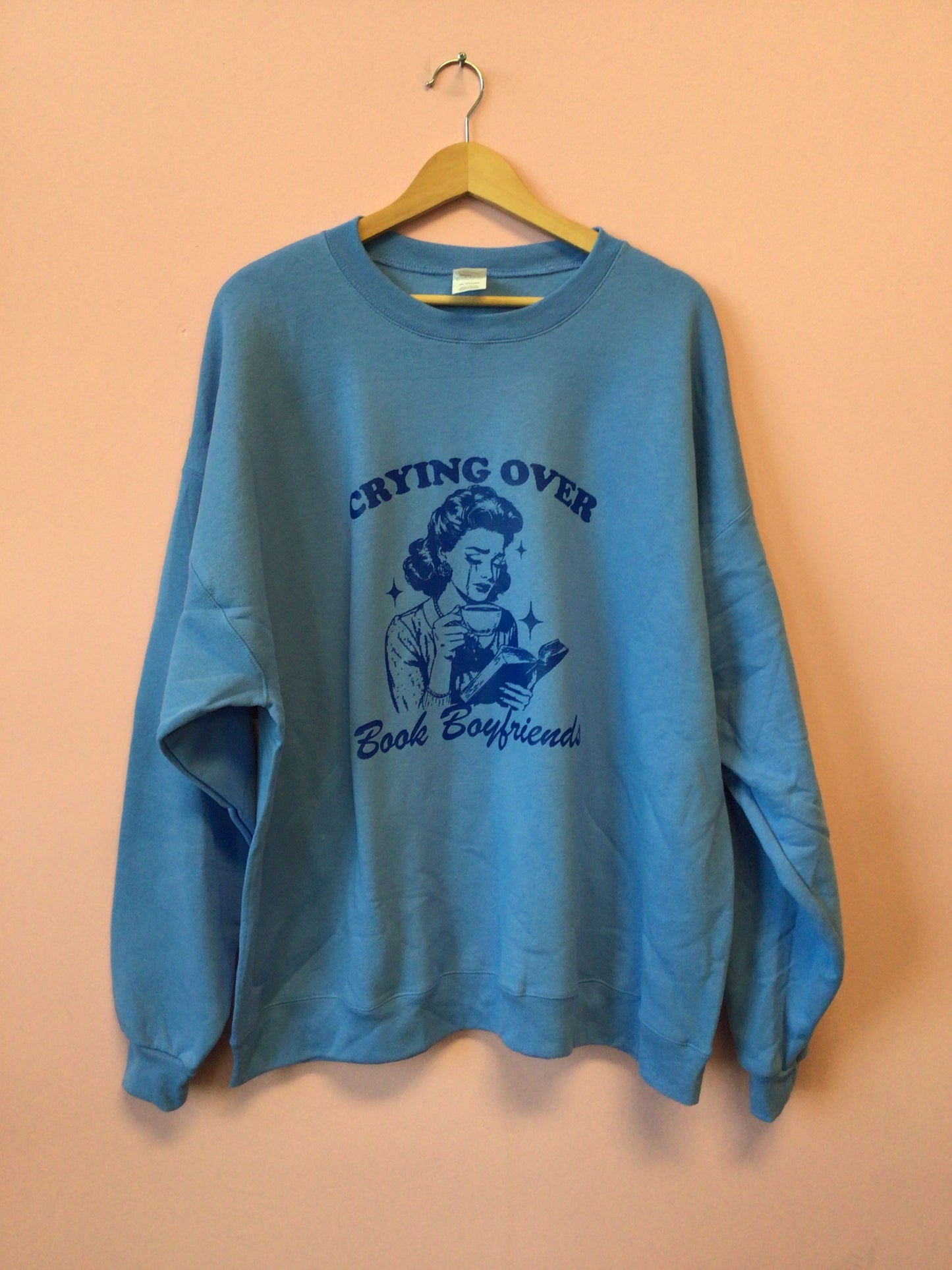 Crying Over Book Boyfriends Crewneck