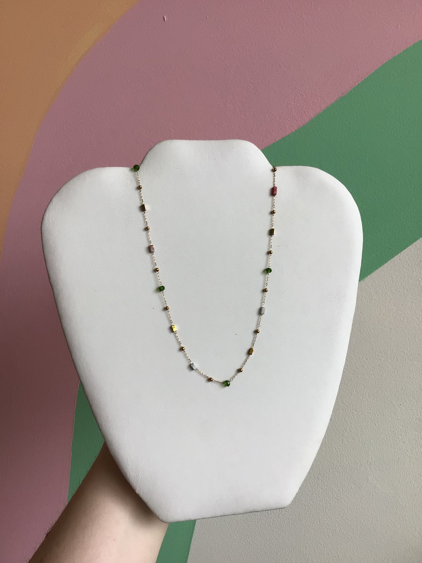 Delicate Stone Layering Necklace