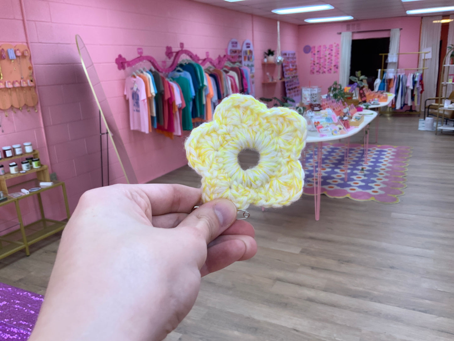 Crochet Small Flower Scrunchies