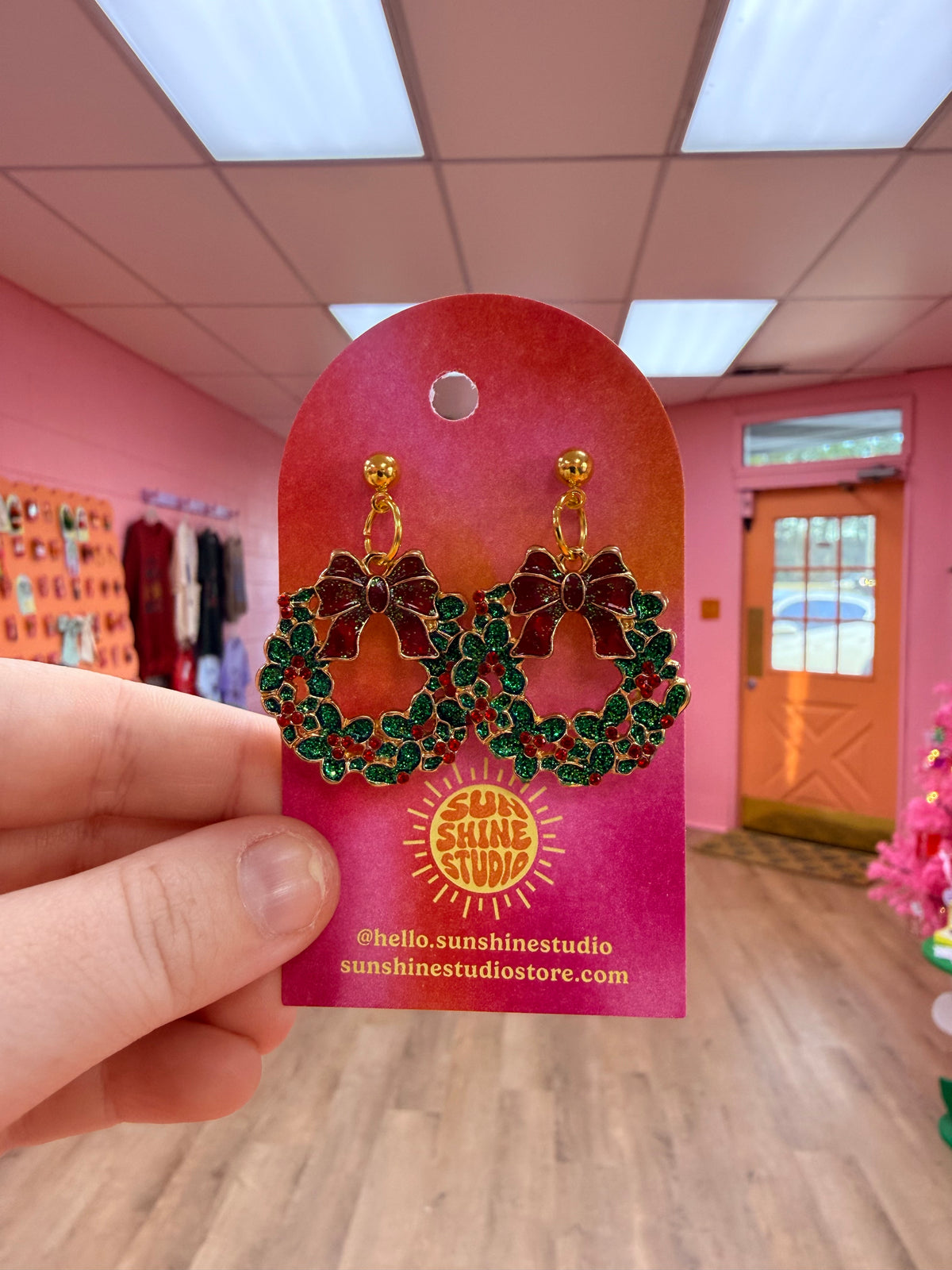 Holiday Wreath Earrings
