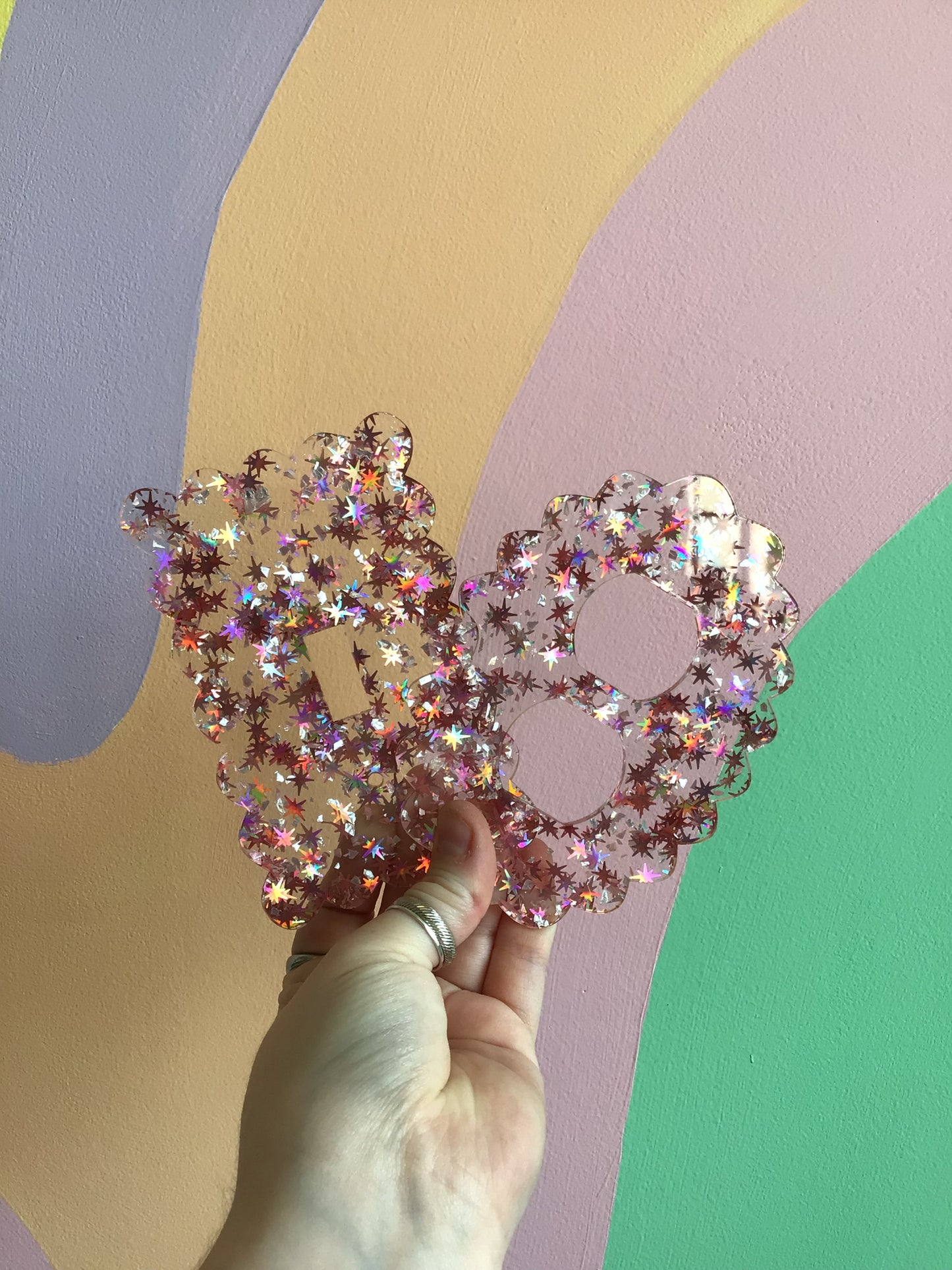 Pink Star Confetti Outlet Covers