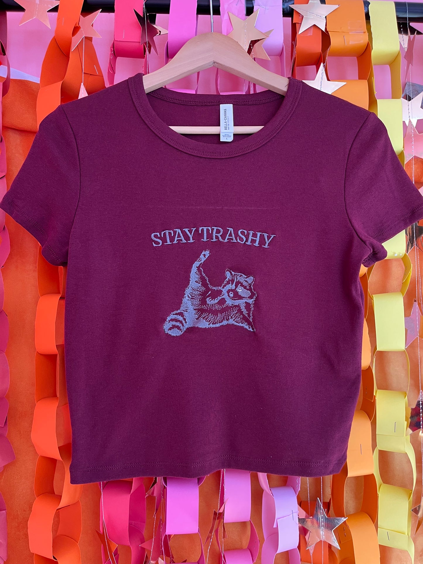“Stay Trashy” Embroidered Shirt
