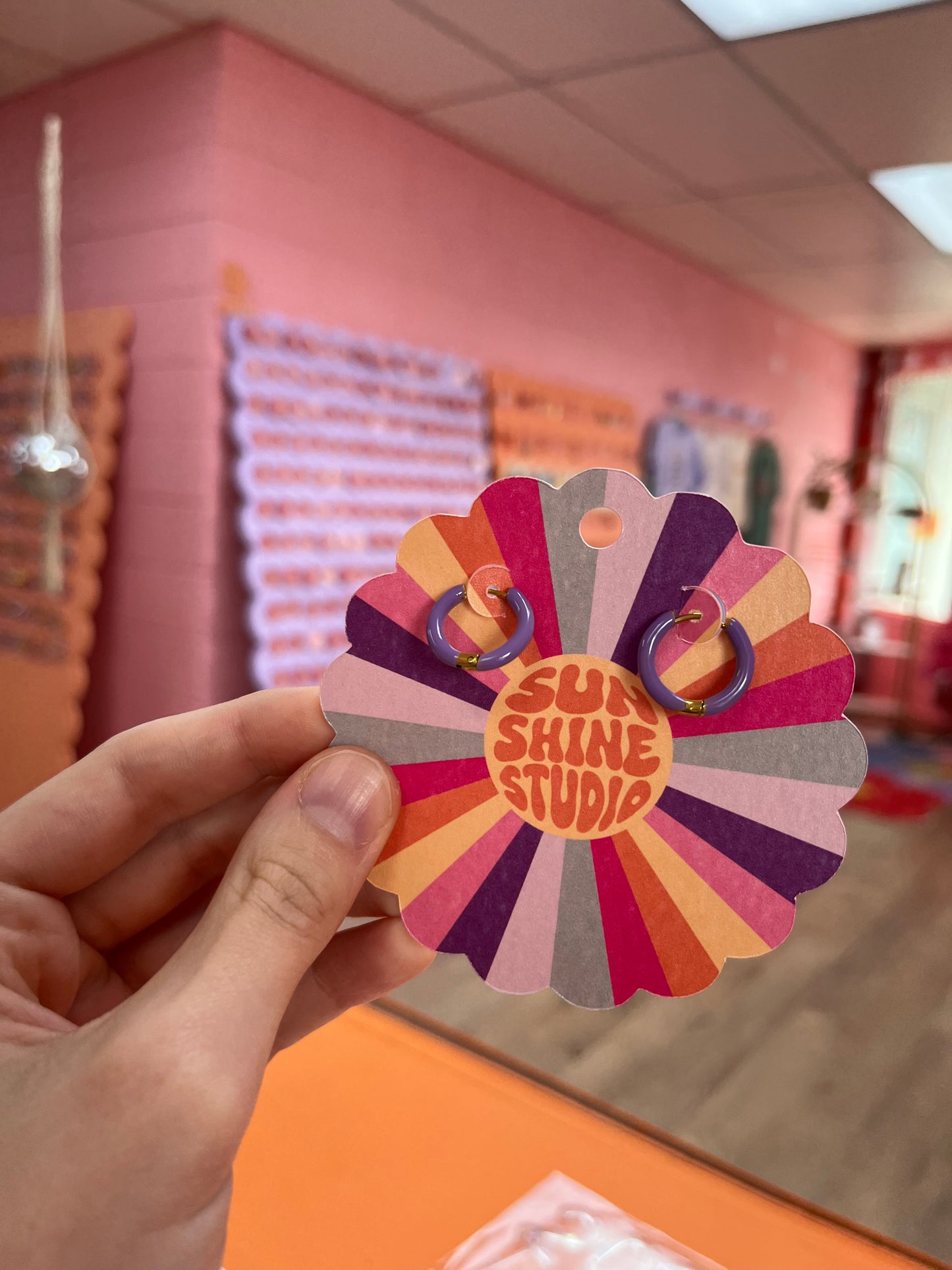 Morning Mist Titanium Hoop Earrings