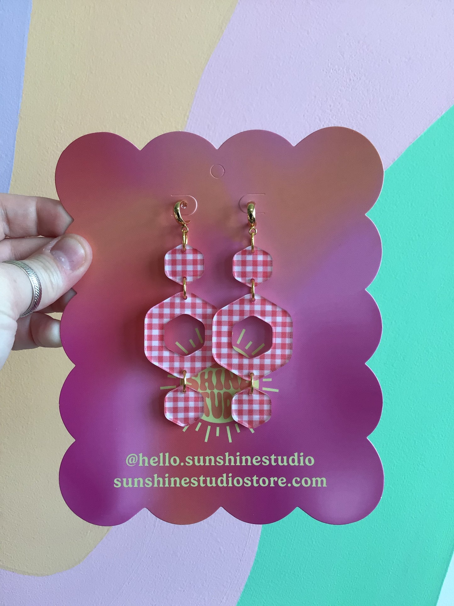 Hexangle Earrings