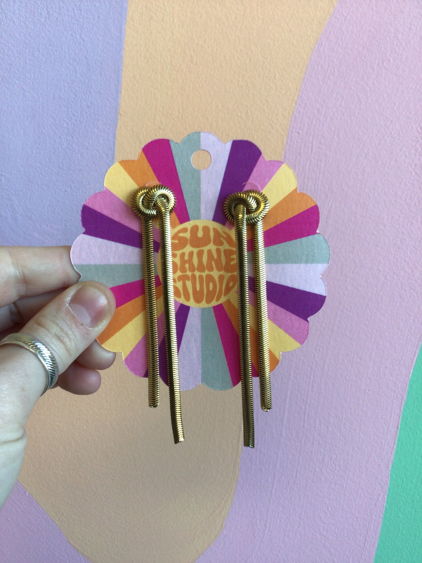 Titanium Knotted Dangle Dangle Earrings