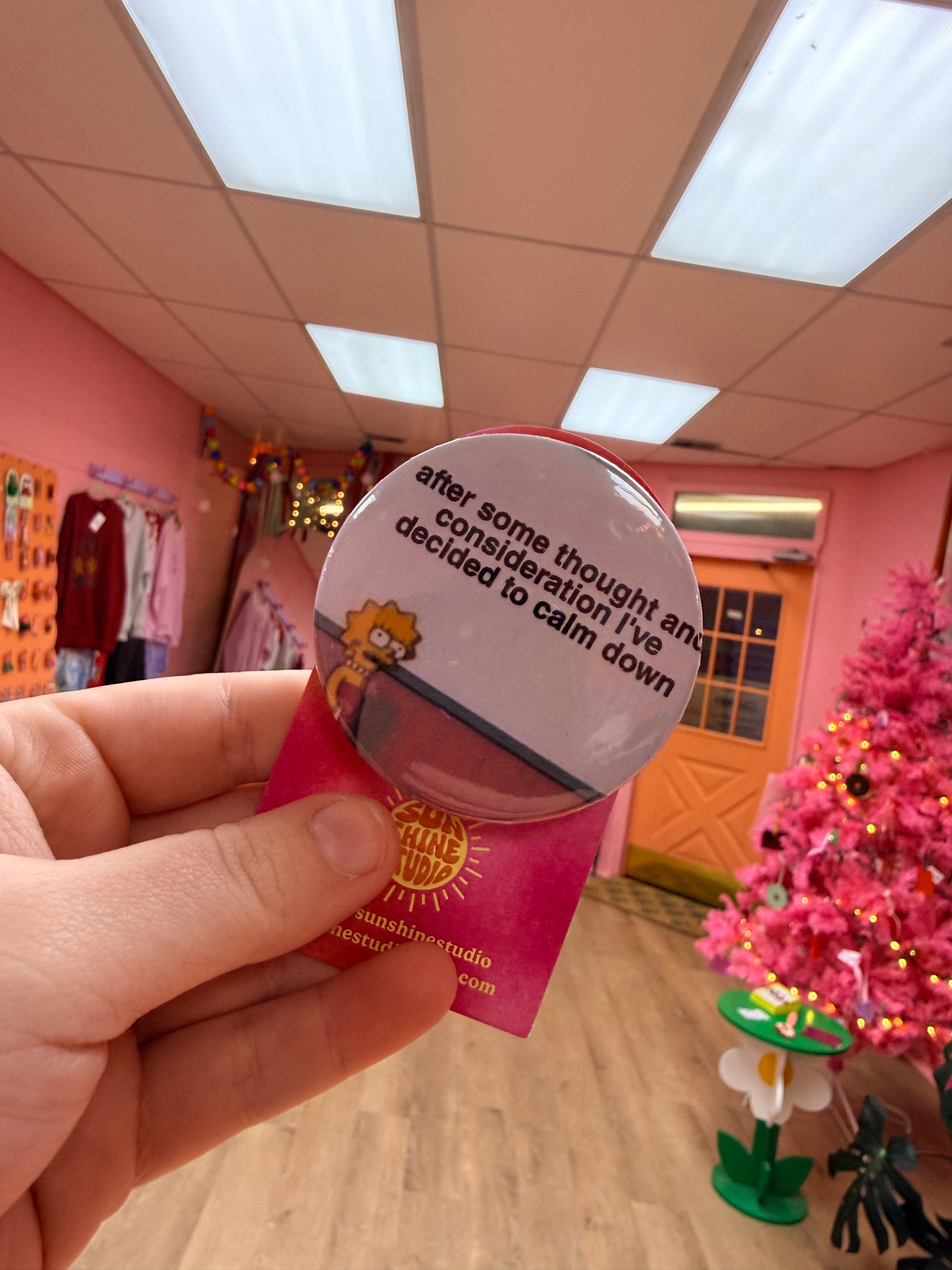 “After some thought and consideration, I’ve decided to calm down” Pin